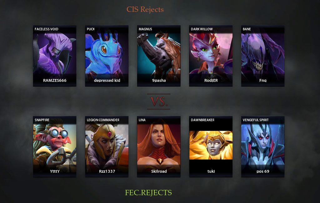 Cis Vs Fec Rejects Dpc Weu Tour Dota